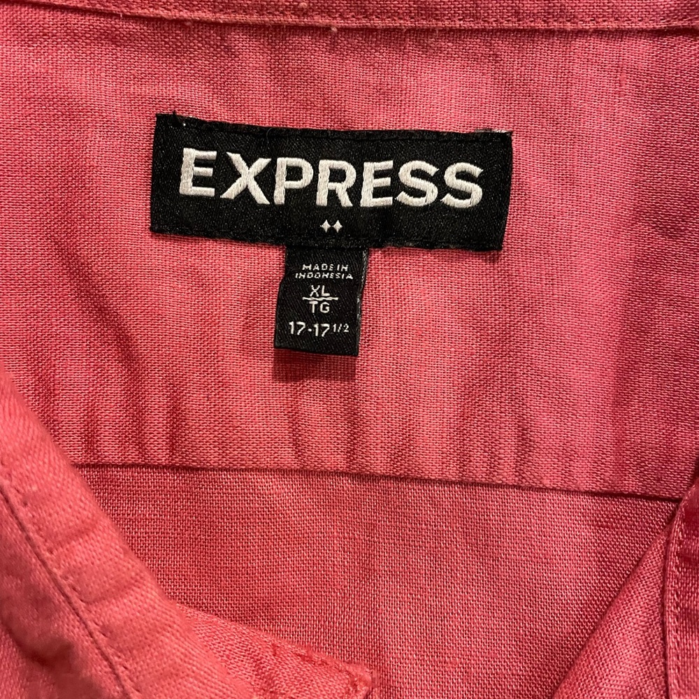 Express men’s shirt 
Size XL , orange color, used like new , thick fabric